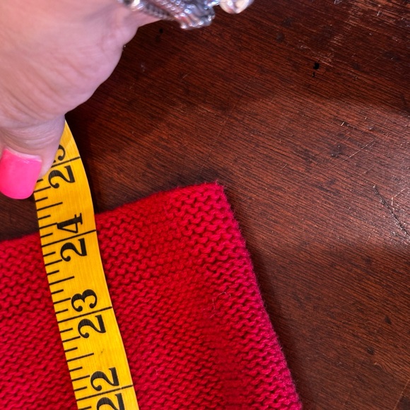 Lauren Ralph Lauren size Large red long sleeve cotton waffle sweater - Picture 15 of 15